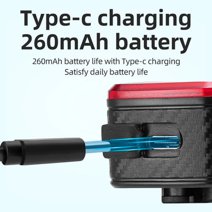 ROCKBROS Smart Bicycle Tail Rear Light Auto Stop Brake IPX6 Waterproof Type-C Charge Cycling Tail Taillight Bike LED Lights