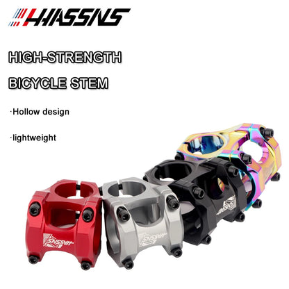 HASSN CNC Stem Mtb Handlebar Stem 35mm Bicycle Short Power Road Bike 31.8 Table Bmx Bridge Pipe Cycling Power Adjustable Rod