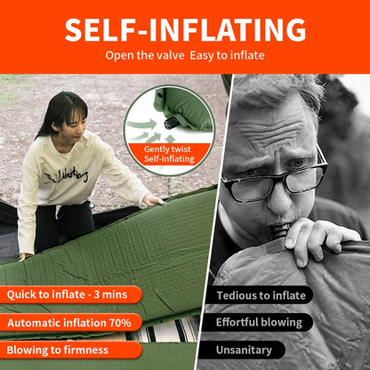 Naturehike Camping Mat D03 Inflatable Mattress Outdoor Travel Sleeping Pad 5cm Thicken Splicing Tent Mat Self-inflating Mat