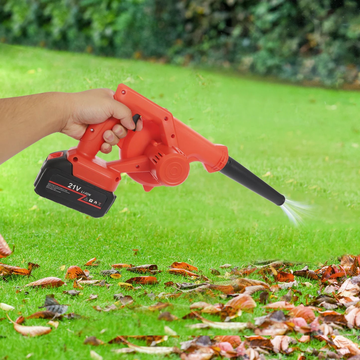 800W Electric Leaf Blower  Battery Powered Cordless Blowing Machine Adjustable for Cleaning