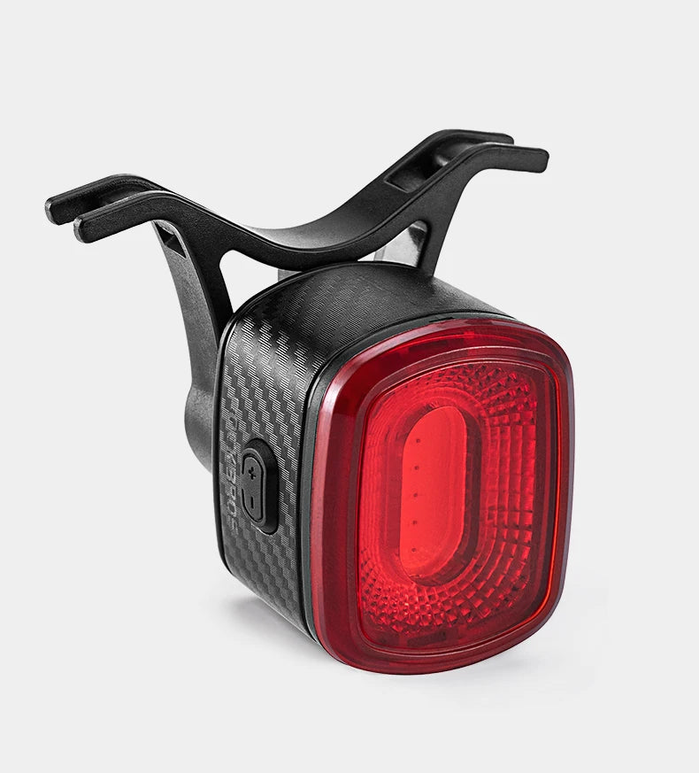 ROCKBROS Smart Bicycle Tail Rear Light Auto Stop Brake IPX6 Waterproof Type-C Charge Cycling Tail Taillight Bike LED Lights