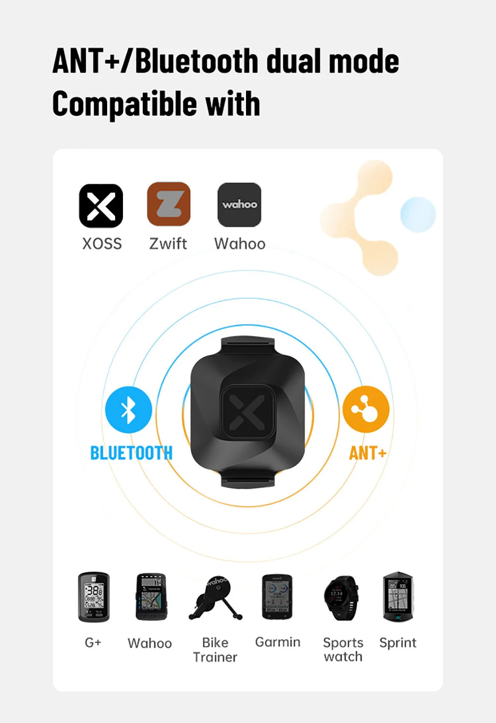 XOSS Vortex Speed Cadence Sensor X2 Chest Strap Heart Rate Monitor for Road MTB Cycling Bluetooth ANT+ Wireless Bike Accessories