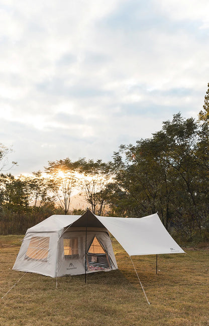 Outdoor Camping 3-4 Person Portable Waterproof Family Awning Beach Tent Quick Opening Fishing Tent Picnic Park Anti-UV Shade