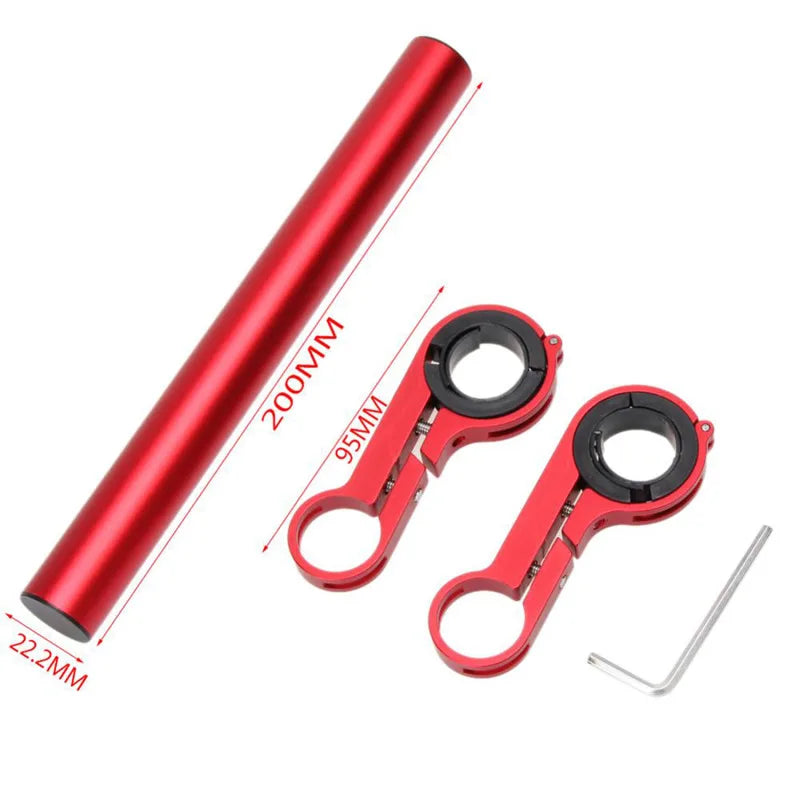 10/20/30CM Aluminum Alloy Bicycle Handlebar Extender Mount MTB Bike Cycling Headlight Bracket Lamp Flashlight Holder Accessories