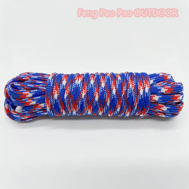 7-Cores 550 Paracord Rope 30 M Dia.4mm For Outdoor Camping Survival Lanyard Parachute Cord Hiking Tent Accessories