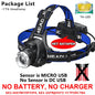 3000000LM Upgrade Headlamp Sensor XHP90 Fishing Headlight By 18650 Battery Flashlight USB Rechargeable Head Lights Torch Lantern