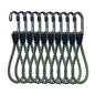 10Pcs Bungee Cord Hooks Anti-Rust Paint Spiral Wire Hooks with Separable Reflective Elastic Rope Hooks for Camping Trucks Tent
