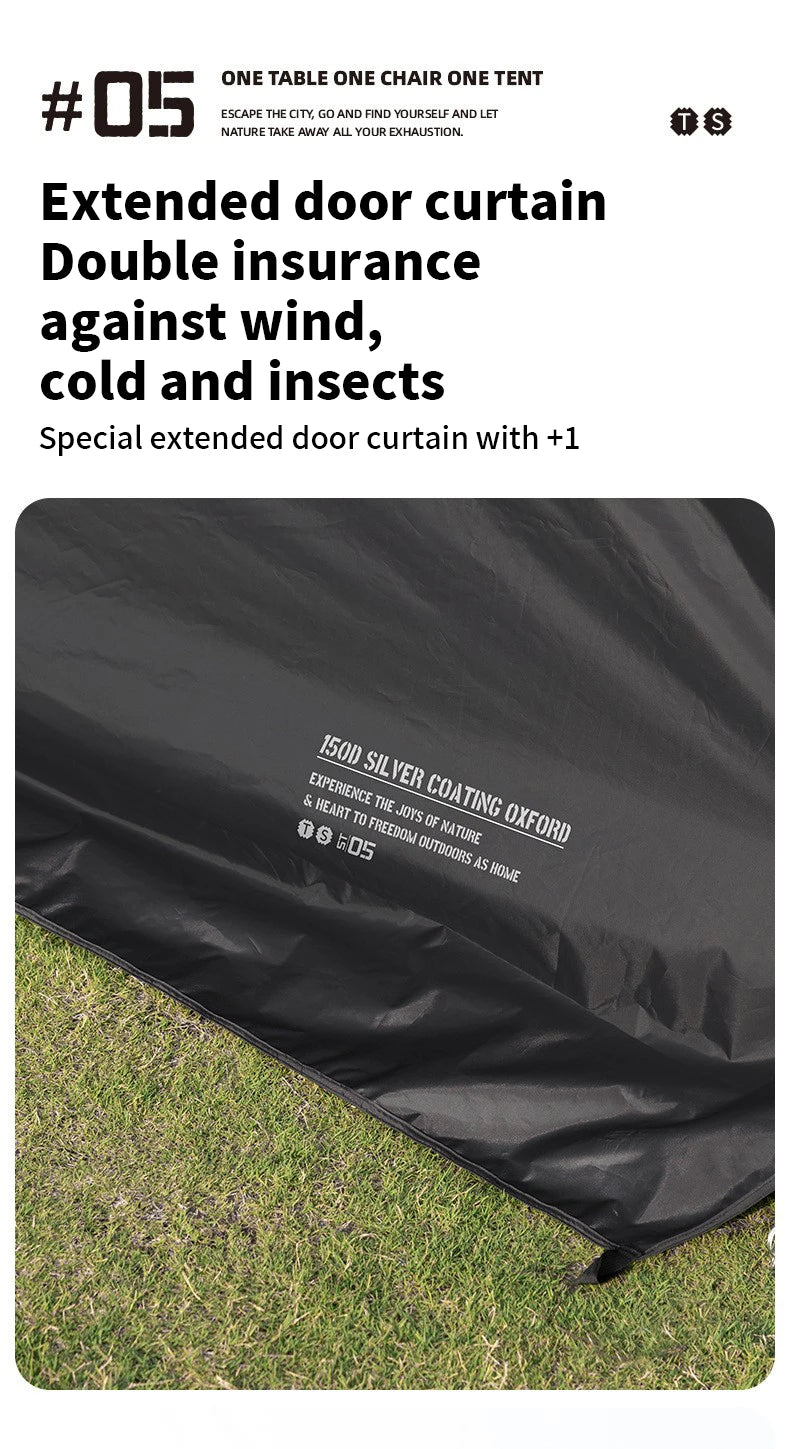 ShineTrip Outdoor Silver Coated Canopy Rainproof And Sunscreen Self-driving PU3000MM Waterproof Camping Sunshade Tent Dome