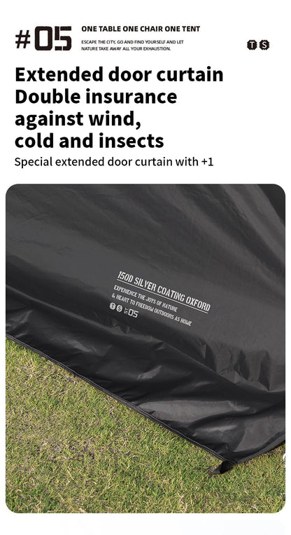 ShineTrip Outdoor Silver Coated Canopy Rainproof And Sunscreen Self-driving PU3000MM Waterproof Camping Sunshade Tent Dome