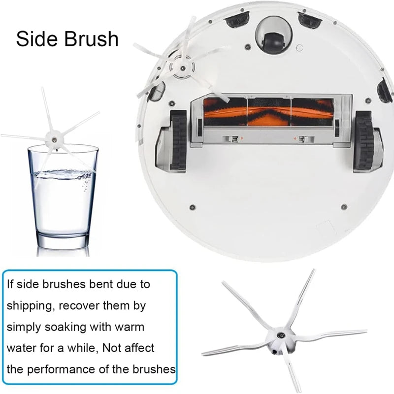 Main Brush As Shown Plastic For Roborock S6 Maxv, S6, S6 Pure, E5, E4, S4 Max, S4, S5 Max, S5, E35, E2 Robot Vacuum Cleaner