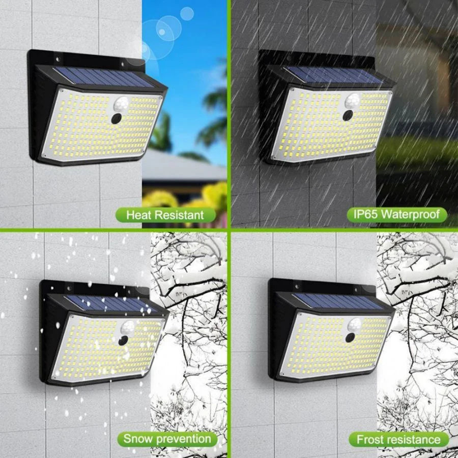 Outdoor Solar Light 468/208/138 LED Outdoor Solar Light LED Solar Security Lights Garden Waterproof 3 Modes Wall Lamp Fence Yard
