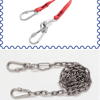 1/2pcs M4~M12 Spring Quick Link Buckle Ring with screw Outdoor Climbing Gear Carabiner Safety Hook Travel Kit Camping Equipment