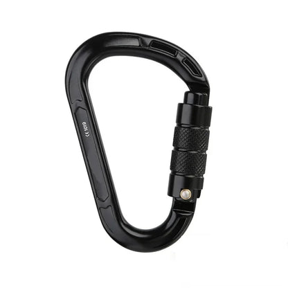Rock Climbing Carabiner Pear-Shape Buckle 25kN Safety Auto Lock Spring-Loaded Gate Aluminum H-Carabiner Outdoor Kits