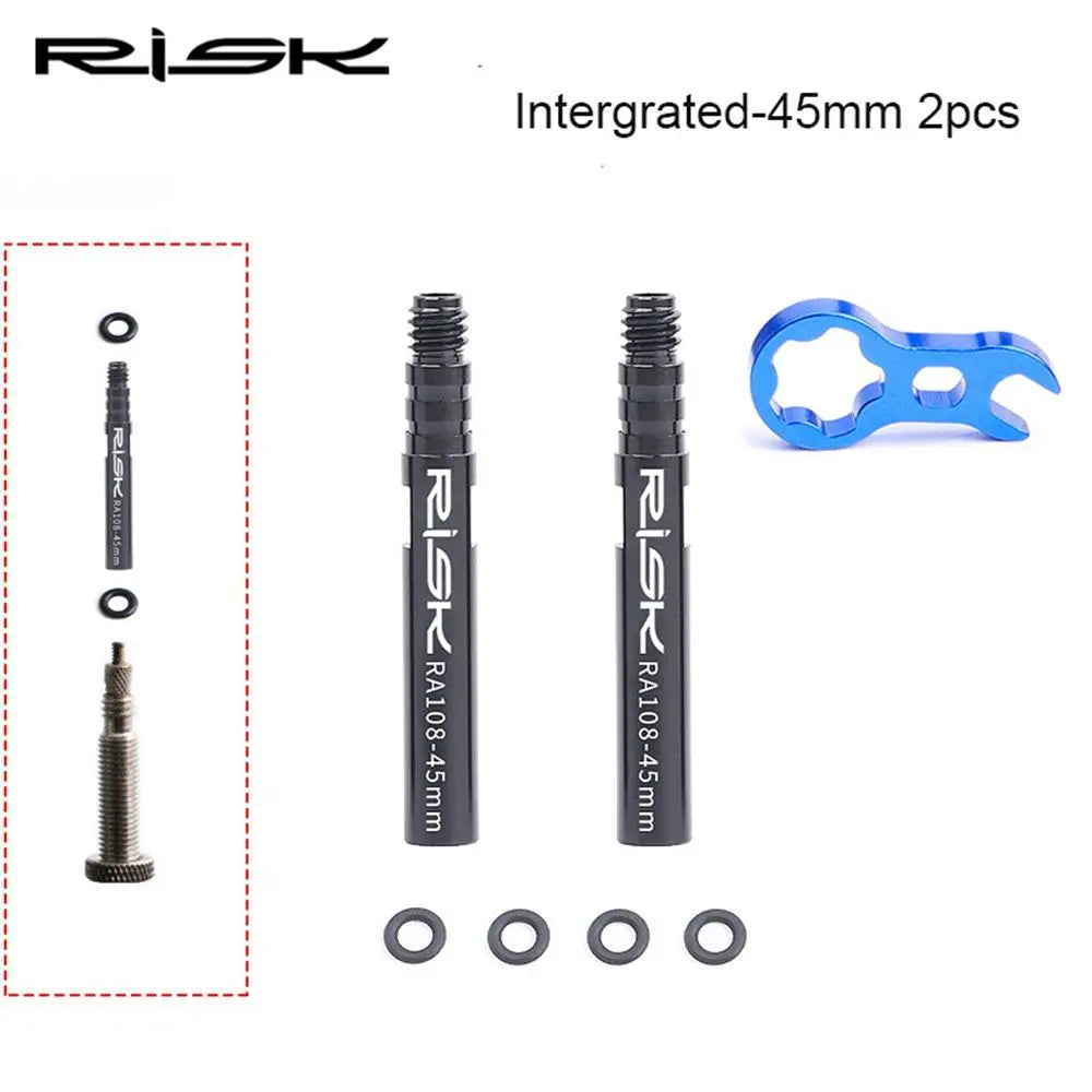 80mm Cycling Protection Accessories Bike Parts Bicycle Valves Nut Inner Tubes Extension Integrated Removable Valve Extender