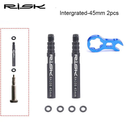 80mm Cycling Protection Accessories Bike Parts Bicycle Valves Nut Inner Tubes Extension Integrated Removable Valve Extender