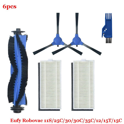 For Eufy Robovac 11S / 25C / 30 / 30C / 35C / 12 / 15T / 15C Slim Robot Vacuum Cleaner Parts Main Side Brush Cover Hepa Filter