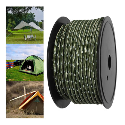 30M 6mm Reflective Tent Rope Guylines Luminous Camping Tent Rope Canopy for Outdoor Travel Canopy Guy Line