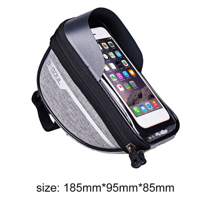 1L Bike Bag Bicycle Front Cell Mobile Phone Case Holder with Touchscreen Top Tube Cycling Bag Reflective MTB Bike Accessories
