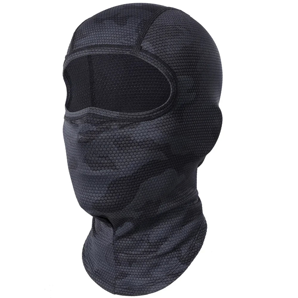 Cycling Full Face Balaclava Cooling Face Mask Breathable Ice Silk Wicking Absorbent Headgear for Bicycle Helmet Riding Gear Men
