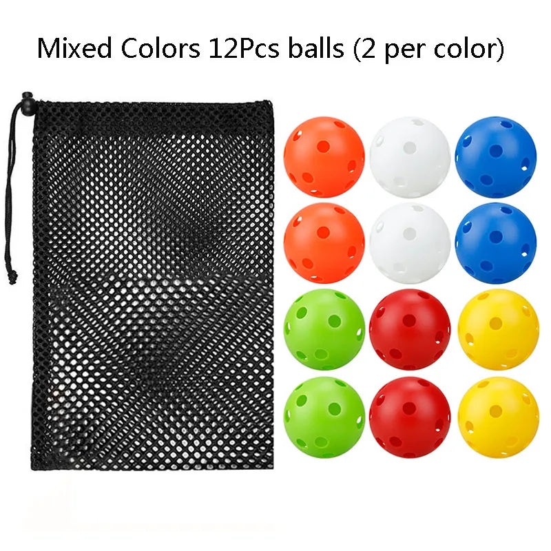 12Pcs Pickleball Balls 26 Holes 72mm Pickleball High Elastic Durable Hollow Balls For Professional Beginner Indoor Training Ball