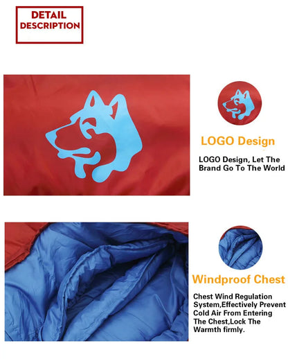 한국 특가 JUNGLE KING CY0903 Thickened Winter Cold Weather Waterproof Sleeping Bag Camping Hiking Supplies -8℃ Cotton Sleeping Bags