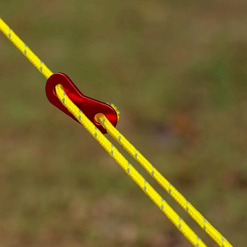 4mm Bold Sturdy Tent Rope High Reflective Luminous Windproof Tent Rope with Double Eye Buckle for Outdoor Camping,Dry,Bundle,Fix