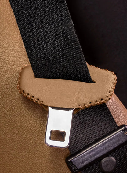 1/2pcs Car Safety Belt Plug Leather Protector Covers For Jeep Renegade Wrangler JL Gladiator Grand Cherokee Compass Accessories
