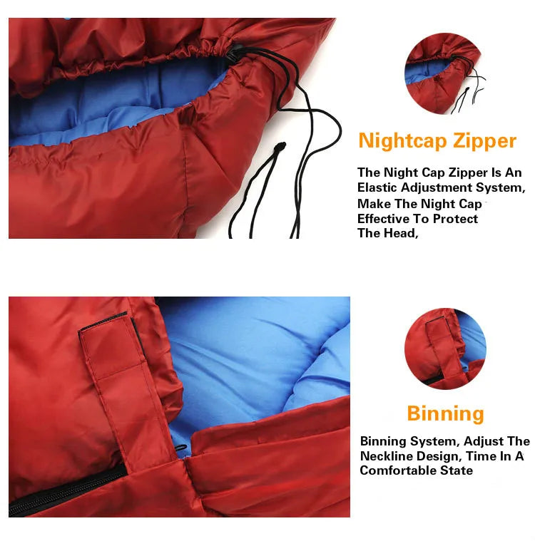 한국 특가 JUNGLE KING CY0903 Thickened Winter Cold Weather Waterproof Sleeping Bag Camping Hiking Supplies -8℃ Cotton Sleeping Bags