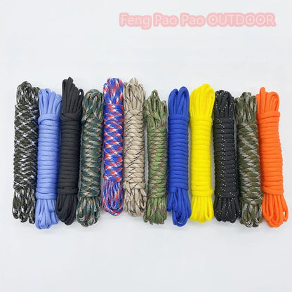 7-Cores 550 Paracord Rope 30 M Dia.4mm For Outdoor Camping Survival Lanyard Parachute Cord Hiking Tent Accessories
