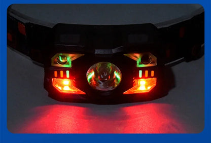 Portable Induction LED Headlamp Rechargeable Headlight IR Motion Sensor Head Lamp Waterproof Head Flashlight for Camping Fishing