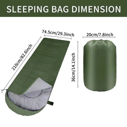 Winter Warm Camping Sleeping Bag Ultralight Waterproof Envelope Backpacking Sleeping Bags For Outdoor Traveling Hiking