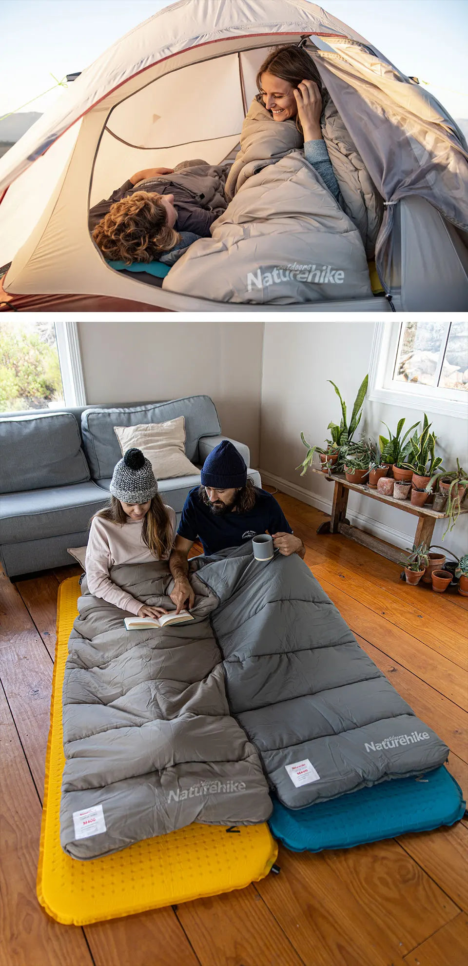 Naturehike 2024 New Sleeping Bag Lightweight Sleeping Bag Double Camping Sleeping Bag Machine Washable Winter Sleeping Bag