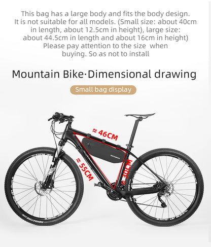 ROCKBROS Cycling Bicycle Bags Top Tube Front Frame Bag Waterproof MTB Road Triangle Pannier Dirt-resistant Bike Accessories Bags