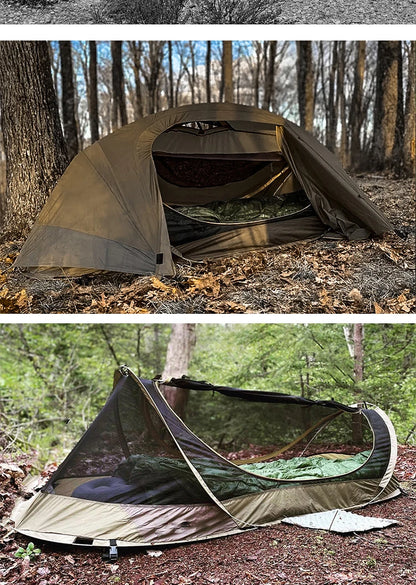 Sonuto-Lightweight Camping and Mountaineering Hiking Tent, Aluminum Alloy Poles, Waterproof and Mosquito Proof, Single Person