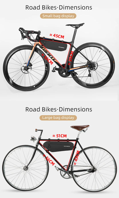 ROCKBROS Cycling Bicycle Bags Top Tube Front Frame Bag Waterproof MTB Road Triangle Pannier Dirt-resistant Bike Accessories Bags