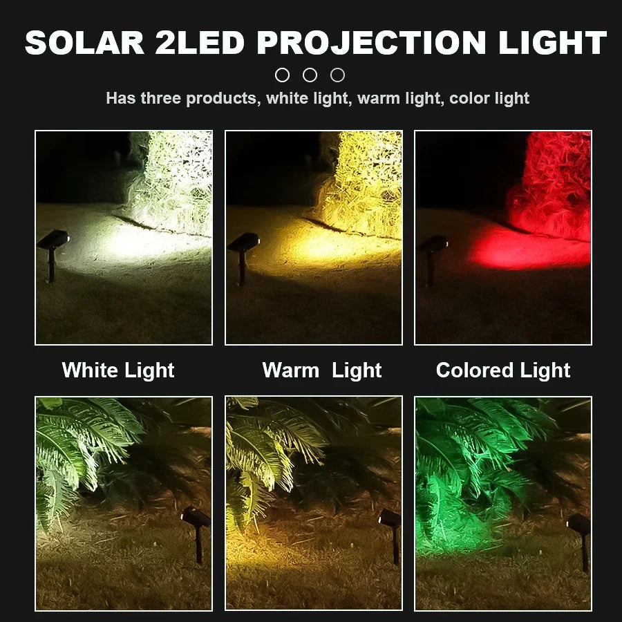 KDULIT 1-2PCS 9LED Solar Powered Lawn Lamp Adjustable Outdoor IP65 Waterproof Garden Courtyard Decoration Street Lamp Spotlight