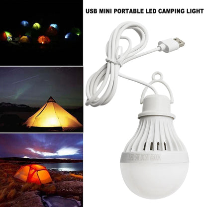 1/2pcs Portable Lantern Camp Lights USB Bulb 5W/7W Power Outdoor Camping Multi Tool 5V LED for Tent Camping Gear Hiking USB Lamp
