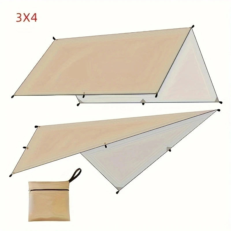 5x3m 4x3m 3x3m Waterproof Tarp Tent Shade Ultralight Garden Canopy Sunshade Outdoor Camping Awning Tourist Beach Sun Shelter