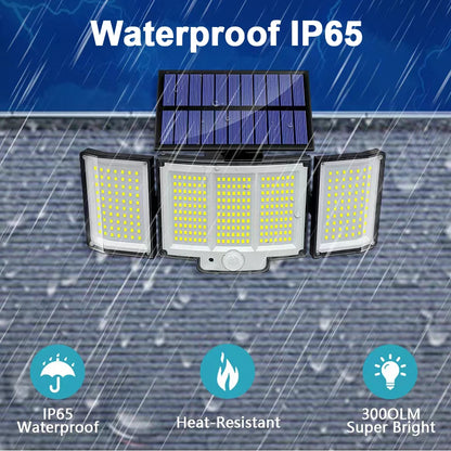 Solar Flood Lights Outdoor 106/318 LED Solar Motion Lights Remote Solar Security Lights Wall Lights Waterproof 3 Modes Garden