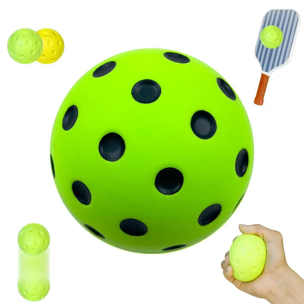 Quiet Foam Pickleballs  Silent Pickleball Ball Practice Balls With Exact Real Ball Bounce Soft PU Pickleball Ball For Indoor Use