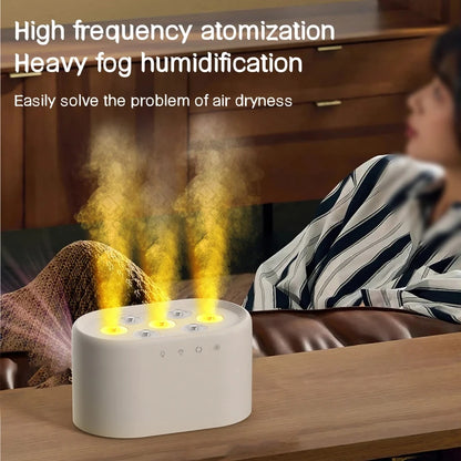 Heavy Fog 7 Spray Nozzles Aroma Humidifier USB Electric Aroma Air Purifier with Pickup Light Sound Control Mist Air Humidifier