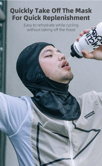 ROCKBROS Cycling Mask Full Face UV Protection Bicycle Mask Summer Balaclava Hat Road Bike Scarf Breathable Outdoor Equipment