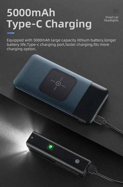 ROCKBROS Bike Light 1500LM5000mAh Type-C Bicycle Light Temperature Control  IPX6 Aluminum LED Light Front Lamp Cycling Headlight