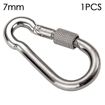 1/2pcs M4~M12 Spring Quick Link Buckle Ring with screw Outdoor Climbing Gear Carabiner Safety Hook Travel Kit Camping Equipment