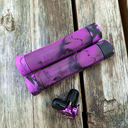 Ultralight Stripe Non-slip Mountain Bike Grips Handle Set Soft Shock-absorbing Mixed Color Mtb Bicycle Grips Cycling Parts