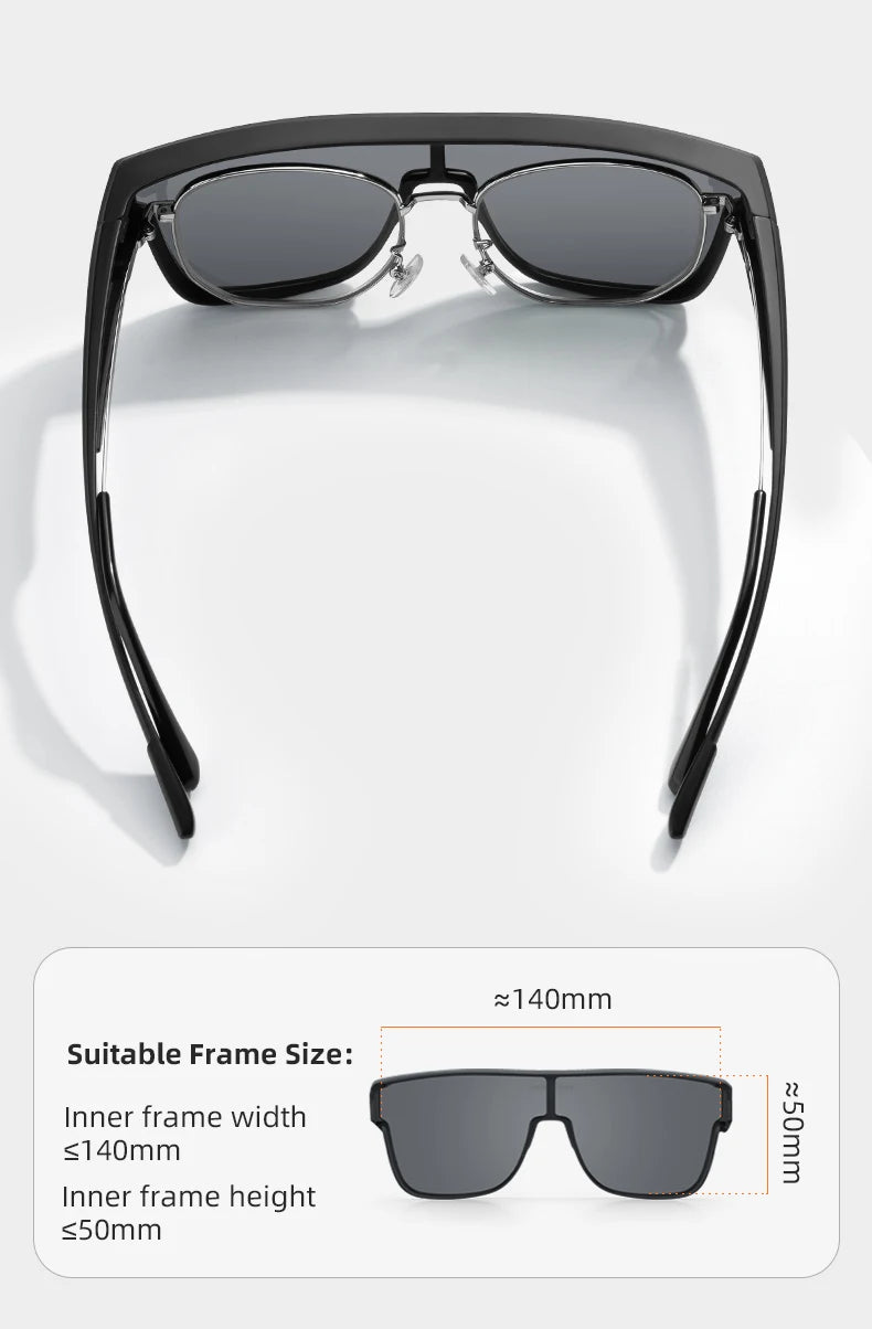 ROCKBROS Polarized Cycling Sunglasses Mutilfunctional Glasses UV Protection Set Glasses Frame Compatible Men's Women's Sunglass