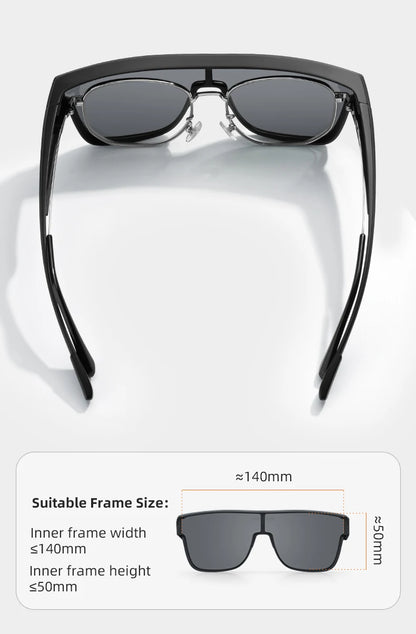 ROCKBROS Polarized Cycling Sunglasses Mutilfunctional Glasses UV Protection Set Glasses Frame Compatible Men's Women's Sunglass