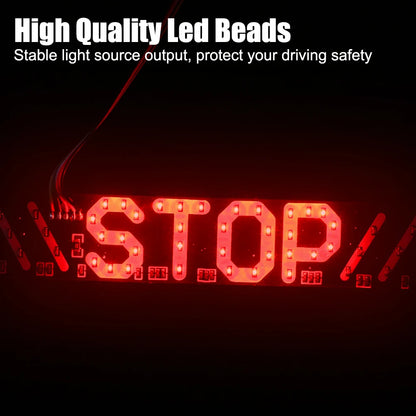 12V Taillights Motorcycle Turn Signal Lights With Stop Logo Flashing Brake Tail Lamps Turning Indicator LED Strips Waterproof