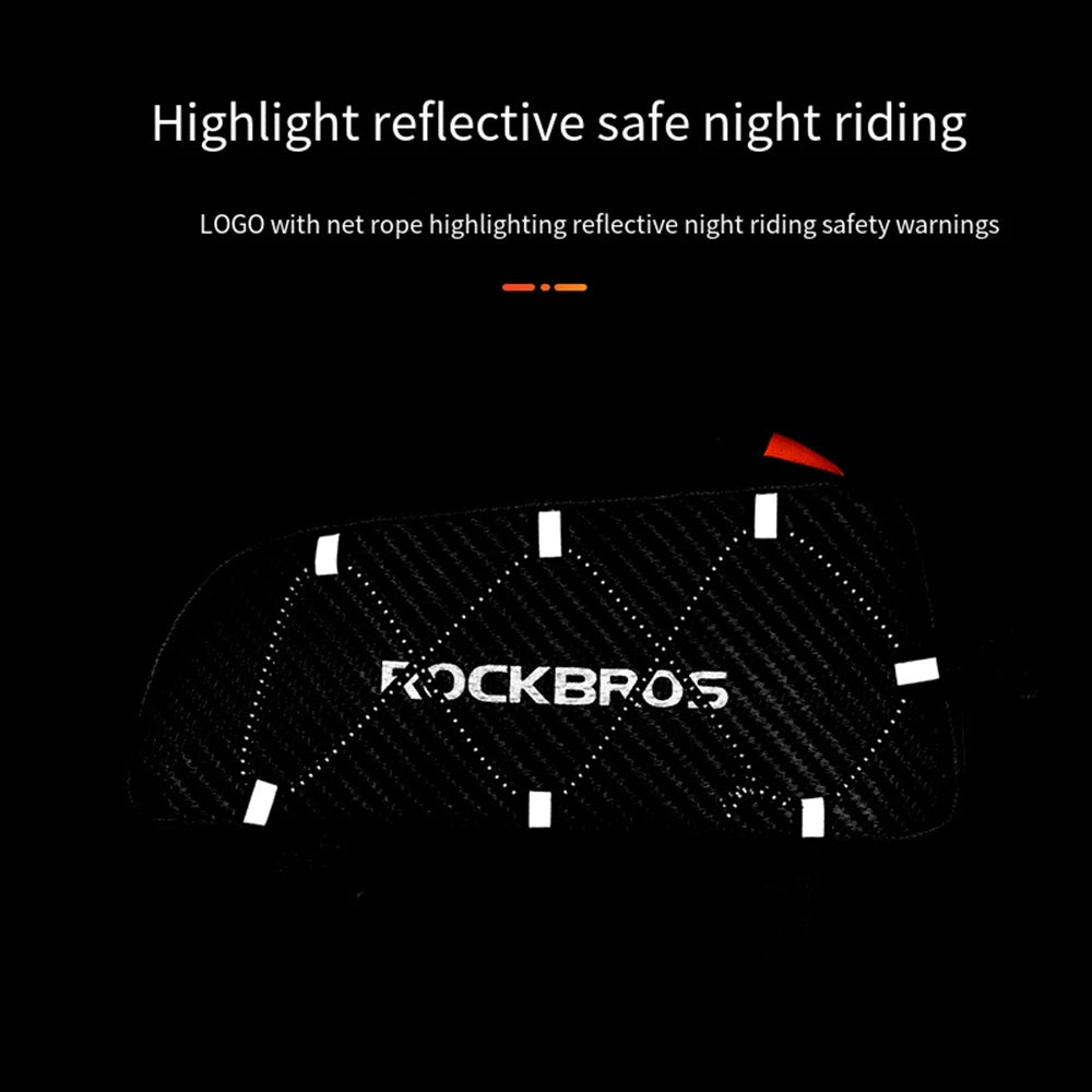 ROCKBROS Bike Bag Waterproof Reflective Front Top Frame Tube Bag Ultralight Bicycle Bag Cycling Bag Touring Riding Gear