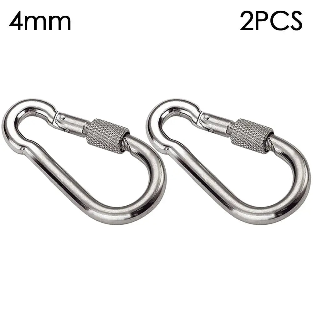 1/2pcs M4~M12 Spring Quick Link Buckle Ring with screw Outdoor Climbing Gear Carabiner Safety Hook Travel Kit Camping Equipment